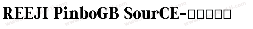 REEJI PinboGB SourCE字体转换
